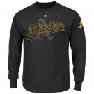 Majestic Oakland Athletics Big & Tall L/S T-Shirt, XT