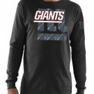 Majestic New York Giants Big & Tall Reflective L/S T-Shirt, Black
