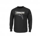 Majestic Los Angeles Chargers Big & Tall Reflective L/S T-Shirt, Black
