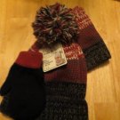 Nicole Miller Toddler Striped Hat, Scarf and Mitten Set, 2T-4T