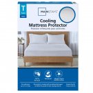 Mainstays Cooling Waterproof Fitted Mattress Protector, Twin