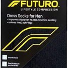 Futuro Restoring Dress Socks for Men Medium Firm Black (20-30 mm/HG), Large