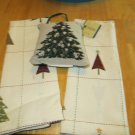 Set of Two Royal Linens Xmas Kitchen Towels and Door Knob Hanging Pillow