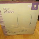 C Squared 4pc Glass Dinner Plates
