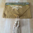 Festive Table Runner with Removable Tassels, Gold, 13 x 72