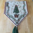 Holiday Victorian Table Runner with Removable Green Tassels, 13 x 72
