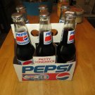 Set of 6 Petty Longneck Glass Pepsi Bottles with Case, Most Career Victories 200, Unopened