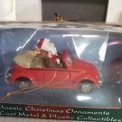 Maisto Santa and Rudolph in VW Beetle Convertible Ornament, 2000