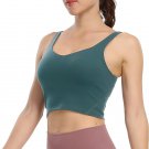 New Attitude Sports Bra with Padding, Womens Workout Tops, Graphite Green, 4
