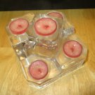 Set of 2 Glass Tealight or Votive Candle Holders
