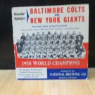 National Brewing Co. Recorded Highlights Baltimore Colts vs New York Giants @ Yankee Stadium 1958