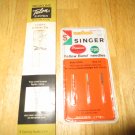 Vintage Talon 6 Inch Nylon Coil Zipper, Ivory and Singer Sewing Ne