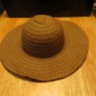 Women's Wide Brim Packable Oversized Sun Hat, Foldable Summer Fun, Brown