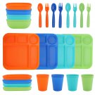 Your Zone 24-Piece Plastic Dinnerware Set for Kids - OBTG - NIB! Your Zone 24-Piece Plastic Dinnerware Set for Kids - OBTG - NIB!