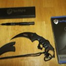 Set of 3 TacRight Tactical Supplies- Firestrike, Karambit Knife & Flashlight Pen