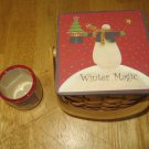 Winter Magic 2pc Wicker Basket and Votive Candle Holder Set Winter Magic 2pc Wicker Basket and Votive Candle Holder Set