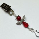 Red Angel Portuguese Knitting Pin- Clip on ID Badge Pin