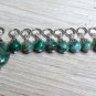 Handmade Knitting Stitch Marker Set (SNAG FREE)- Green Agate