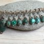 Handmade Knitting Stitch Marker Set (SNAG FREE)- Green Agate