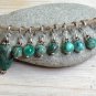 Handmade Knitting Stitch Marker Set (SNAG FREE)- Green Agate