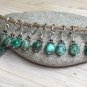 Handmade Knitting Stitch Marker Set (SNAG FREE)- Green Agate