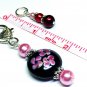 Pearl Ombre Stitch Marker Set with Holder - Handmade