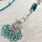 Knitting Stitch Marker Necklace & SNAG FREE Markers- Teal Blue