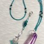 Knitting Stitch Marker Necklace & SNAG FREE Markers- Teal Blue