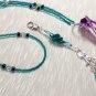 Knitting Stitch Marker Necklace & SNAG FREE Markers- Teal Blue