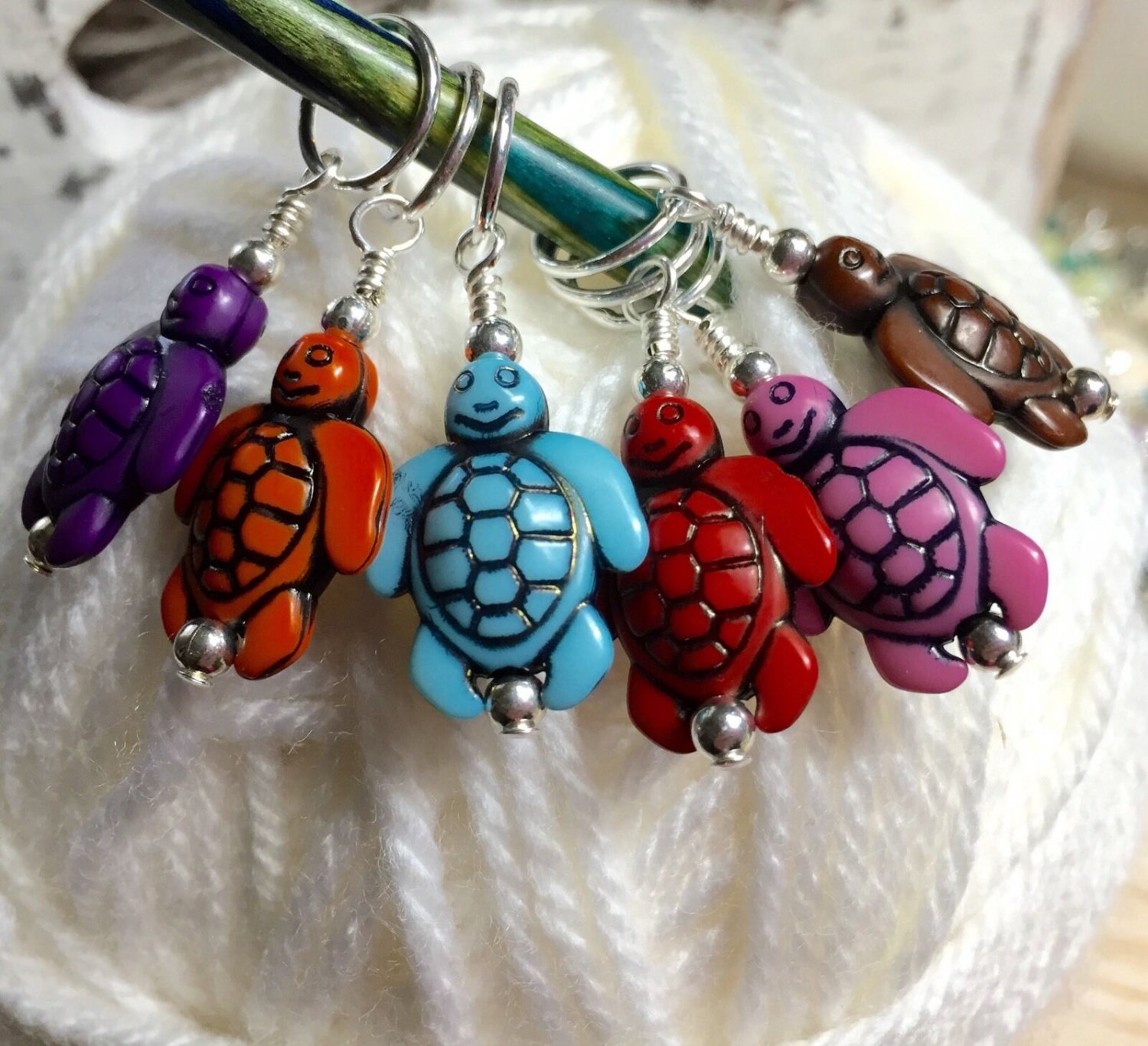 Colorful Turtle Stitch Markers (SNAG FREE)- Knitting Gifts- Tools