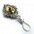 Magnetic Portuguese Knitting Pin- ID Badge Holder- Peacock