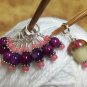 Handmade Cupcake Stitch Marker Set (SNAG FREE)- Set of 9 Pink Knitting Markers