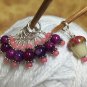 Handmade Cupcake Stitch Marker Set (SNAG FREE)- Set of 9 Pink Knitting Markers
