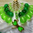 Green Dragonfly Snag Free Stitch Marker Set