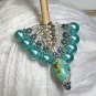 Aqua Blue Splash Knitting Stitch Marker Set (SNAG FREE)- Set of 9