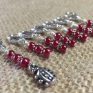 Handmade Clip-On Red Ladybug Stitch Markers - For Knit Or Crochet
