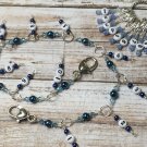 Knitting Row Counter, Blue 1-100 Chain Counter, Numbered Stitch Marker