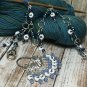 Knitting Row Counter, Blue 1-100 Chain Counter, Numbered Stitch Marker