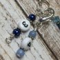 Knitting Row Counter, Blue 1-100 Chain Counter, Numbered Stitch Marker