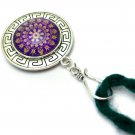 Magnetic Knitting Pin for Portuguese Knitting- Purple Mandala