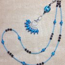 Handmade Knitting Stitch Marker Necklace Set (SNAG FREE)- Blue Swirl