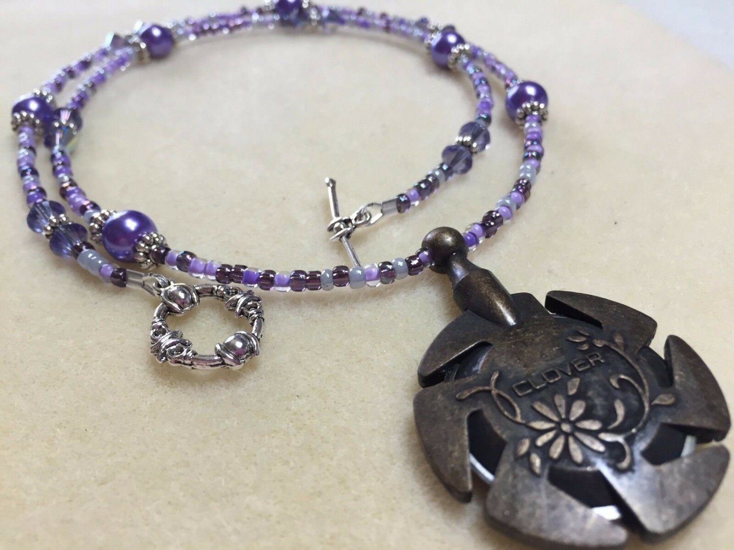 HANDMADE Beaded Yarn Cutter Pendant Necklace