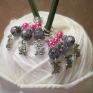 6 Bunny Rabbit Stitch Markers (SNAG FREE)- Handmade Knitting Tools
