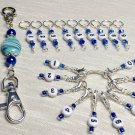 0-99 Row Counting Stitch Markers & Matching Holder- Markers Piggyback For 0-99