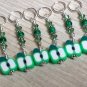 Green Apple Stitch Markers (SNAG FREE)- set of 6