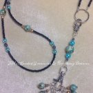 Handmade Knitting Blue Stitch Marker Necklace Set (SNAG FREE)