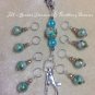 Handmade Knitting Blue Stitch Marker Necklace Set (SNAG FREE)