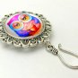 Hand Crafted Hot Cocoa Owl Portuguese Knitting Pin- MAGNETIC ID Badge Holder