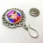 Hand Crafted Hot Cocoa Owl Portuguese Knitting Pin- MAGNETIC ID Badge Holder