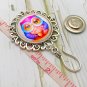 Hand Crafted Hot Cocoa Owl Portuguese Knitting Pin- MAGNETIC ID Badge Holder
